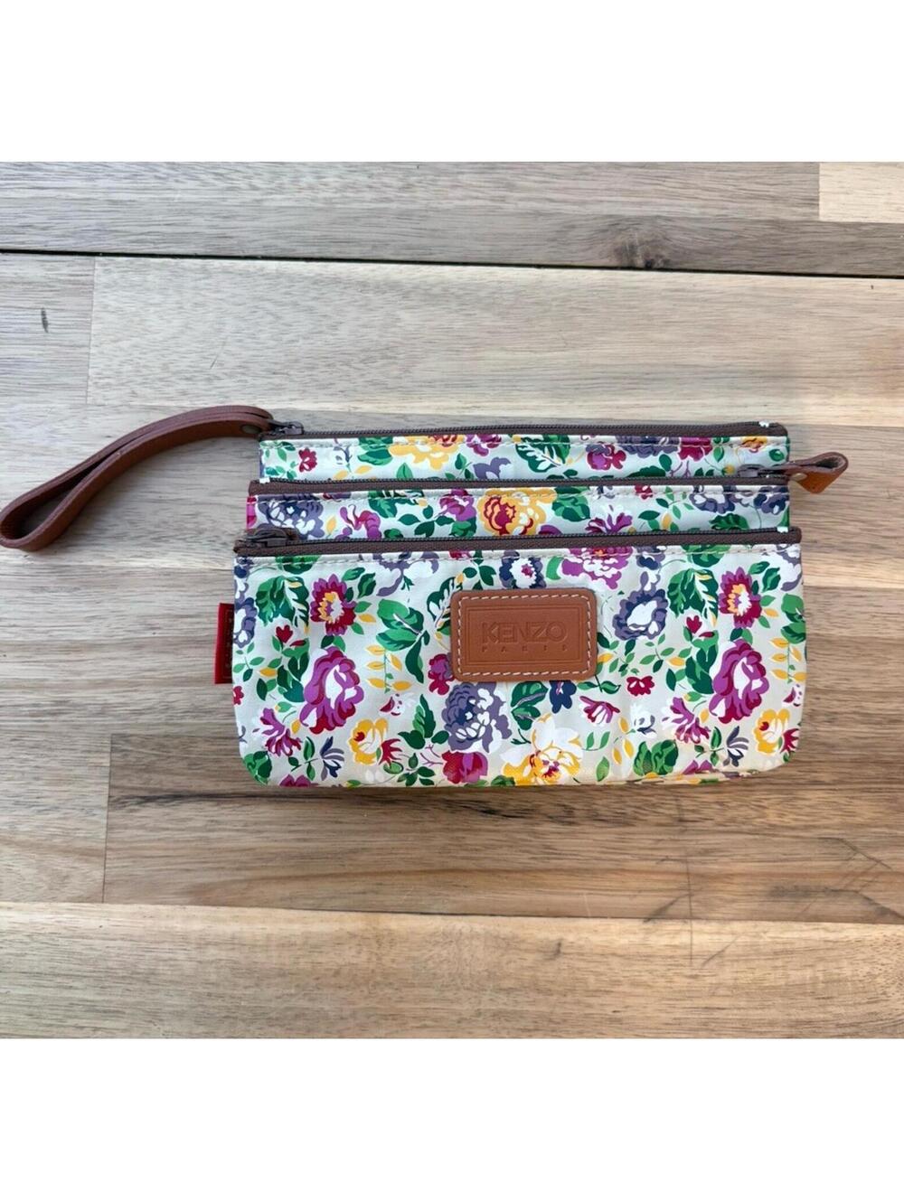 Kenzo Paris Floral Wallet Zip Wristlet
